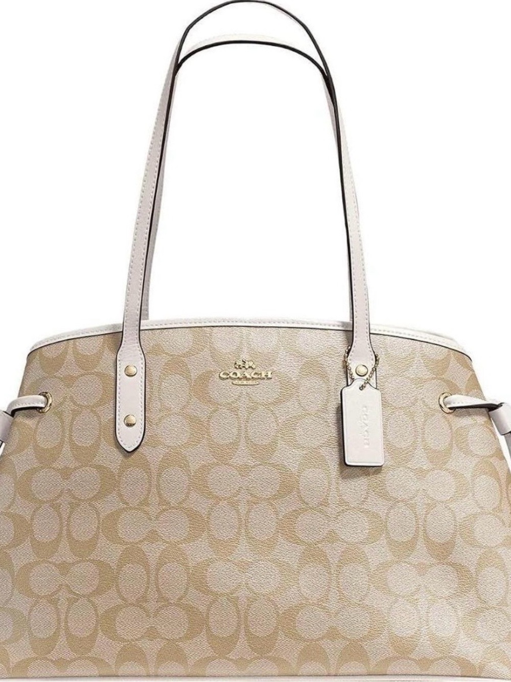 Coach Signature Drawstring Carryall Shoulder Bag